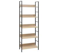 Vidaxl Bibliothèque À 5 Niveaux Chêne 60x27,6x158,5 Cm Aggloméré