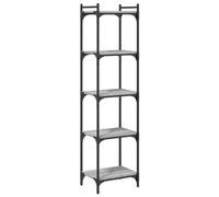 Vidaxl Bibliothèque À 5 Niveaux Sonoma Gris 40x30x154 Cm Gris