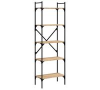 Vidaxl Bibliothèque À 5 Niveaux Chêne Sonoma 56x31,5x174 Cm Multicolore