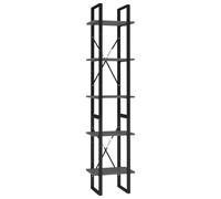 Vidaxl Bibliothèque À 5 Niveaux Gris 40x30x175 Cm Bois Ingénierie Gris