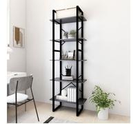 vidaXL Bibliothèque à 5 niveaux Gris 60x30x175 cm Bois ingénierie 3081980