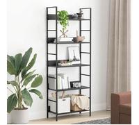 vidaXL Bibliothèque à 5 niveaux Noir 60x27,6x158,5 cm Aggloméré