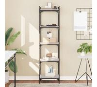 Vidaxl Bibliothèque À 5 Niveaux Sonoma Gris 40x30x154 Cm Gris