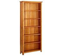 vidaXL Bibliothèque à 6 Etagères Rangement Armoire Livres Bois de Chêne Massif