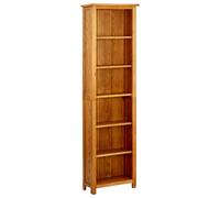Vidaxl Bibliothèque À 6 Niveaux 52x22x180 Cm Bois De Chêne Massif Marron