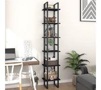 Bibliothèque à 6 niveaux Noir 40x30x210 cm Aggloméré