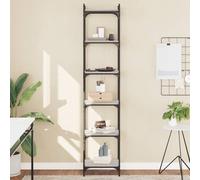 Vidaxl Bibliothèque À 6 Niveaux Sonoma Gris 40x30x188 Cm Gris