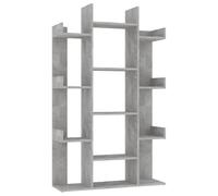 vidaXL Bibliothèque, Armoire à Livres avec Compartiments, Étagère à Livres avec Rangement Salon Salle de Séjour, Moderne, Gris Béton Bois d'Ingénierie