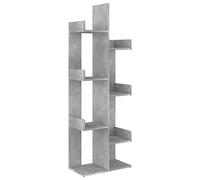 vidaXL Bibliothèque, Armoire à Livres avec Compartiments, Étagère à Livres avec Rangement Salon Salle de Séjour, Moderne, Gris Béton Bois d'Ingénierie
