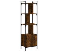 vidaXL Bibliothèque avec porte – Chêne fumé, Bois d'ingénierie 44,5×30×154,5 cm