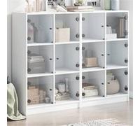 vidaXL Bibliothèque 3206510 – Moderne avec portes, poignées et compartiments pour salon