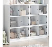 vidaXL Bibliothèque 3206510 – Moderne avec portes, poignées et compartiments pour salon
