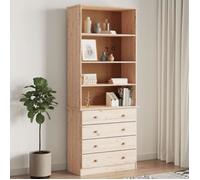 Bibliothèque avec tiroirs ALTA 77x35x186,5cm bois massif de pin Bois G