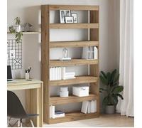 vidaXL Bibliothèque Chêne artisanal Bois massif 100 x 30 x 198 cm