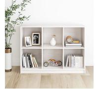 vidaXL Bibliothèque Blanc 104x33x76 cm Bois de pin massif