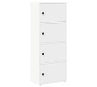 vidaXL Bibliothèque en bois d'ingénierie 40x24x102 cm – Blanche, étagère de rangement
