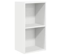 vidaXL Bibliothèque 2 niveaux en bois d'ingénierie Blanc 40x30x76,5 cm