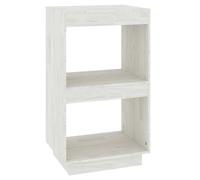 Vidaxl Bibliothèque Blanc 40x35x71 Cm Bois De Pin Massif Blanc