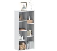 vidaXL Bibliothèque 50×25×105 cm bois d'ingénierie blanche – Étagère de rangement pour livres