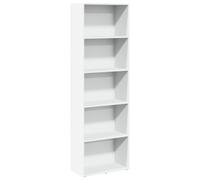 vidaXL Bibliothèque 60x30x189 cm – Bois d'ingénierie, blanc, étagère de rangement