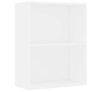 vidaXL Bibliothèque 2 niveaux Blanc 60x30x76,5 cm Bois d'aggloméré