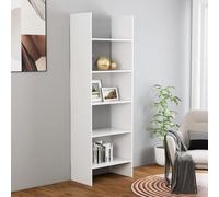 Vidaxl Bibliothèque Blanc 60x35x180 Cm Bois D¿Ingénierie Blanc
