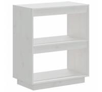Vidaxl Bibliothèque Blanc 60x35x71 Cm Bois De Pin Massif Blanc