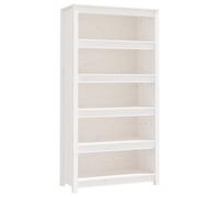 Vidaxl Bibliothèque Blanc 80x35x154 Cm Bois De Pin Massif Blanc