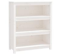 Bibliothèque Blanc 80x35x97 cm Bois de Pin Massif Armoire à Livres vidaXL