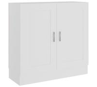 vidaXL Bibliothèque - Meuble de rangement avec compartiment, blanc, bois d'ingénierie