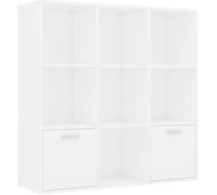 vidaXL Bibliothèque Blanc 98x30x98 cm Aggloméré