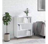 Bibliothèque blanc brillant 69,5x32,5x90 cm bois d'ingénierie828334