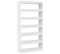 Vidaxl Bibliothèque Blanche Bois D'ingénierie 100 X 30 X 198 Cm Étagère Blanc