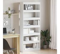 vidaXL Bibliothèque blanche Bois MDF 80 x 30 x 198 cm Rangement