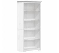 Vidaxl Bibliothèque Bodo Blanc 82x40x173 Cm Bois Pin Massif 5 Niveaux Blanc