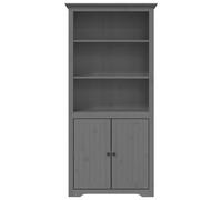 Vidaxl Bibliothèque Bodo Gris 82x40x173 Cm Bois De Pin Massif Gris