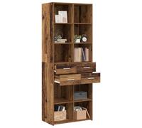 vidaXL Bibliothèque Bois Ancien 30 x 42.4 x 185.2 cm, Étagère Moderne rectangulaire, Solution de Rangement spacieuse, Bois d'ingénierie pour Salon