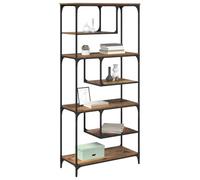 vidaXL Bibliothèque en bois d'ingénierie 81x36x176 cm - Bois ancien, 6 étagères, style industriel