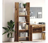 vidaXL Bibliothèque bois d'ingénierie 60 x 35 x 180 cm, 5 étagères Marron - fixation murale incluse