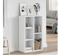 vidaXL Bibliothèque 5 étagères 50x25x80 cm Bois reconstitué Blanc, style moderne