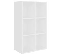 vidaXL Bibliothèque/Buffet moderne blanc en bois d'ingénierie avec compartiment pour salon intérieur