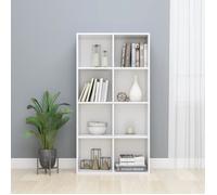 vidaXL Bibliothèque/Buffet Blanc brillant 66 x 30 x 130 cm Aggloméré