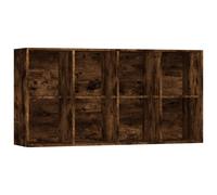 Vidaxl Bibliothèque/Buffet Chêne Fumé 66x30x130 Cm Bois D'ingénierie