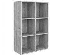 vidaXL Bibliothèque/Buffet Étagère à Livres Meuble de Rangement Salle de Séjour Maison Intérieur Sonoma Gris 66x30x98 cm Bois d'Ingénierie