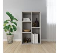 Vidaxl Bibliothèque/Buffet Gris Béton 50x25x80 Cm Bois D'ingénierie Gris
