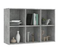 vidaXL Bibliothèque/Buffet gris béton 66x30x98 cm bois d'ingénierie Avec un design élégant et beau, cette bibliothèque ajoutera une touche décorative et pratique à votre décoration. Le meuble est cons
