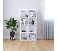 Vidaxl Bibliothèque/Buffet Blanc 66 X 30 X 130 Cm Aggloméré Blanc