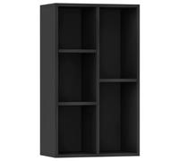 vidaXL Bibliothèque/Buffet, Meuble de Rangement avec Compartiment, Armoire à Livres Salon Intérieur, Moderne, Noir Bois d’Ingénierie