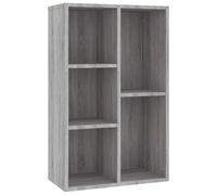 Vidaxl Bibliothèque/Buffet Sonoma Gris 50x25x80 Cm Bois D'ingénierie Marron