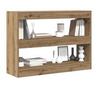 vidaXL Bibliothèque séparateur de pièce Chêne artisanal 100x30x72 cm 3 étagères finition mate